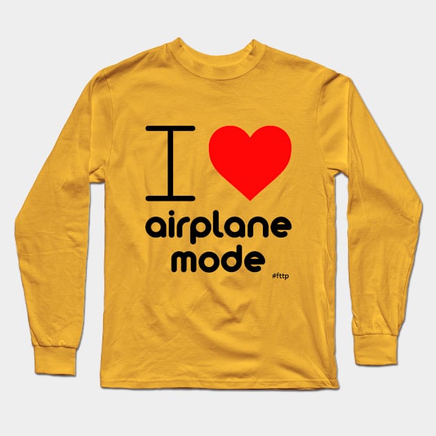 I (Heart) Airplane Mode Long Sleeve T-Shirt by amigaboy